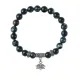 Браслет Лотос (гармония и развитие), Черный агат BSP-24-15