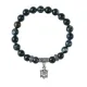 Браслет Черепаха (здоровье и долголетие), Черный агат BSP-24-16