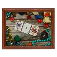 Постер в рамке 22х17см Три карты POSG-0082