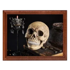 Постер в рамке 22х17см Череп на книге POSG-0086