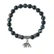 Браслет Медведь (защита, сила, победа), Черный агат BSP-24-19