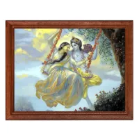 Постер в рамке 22х17см Кришна и Радха POSG-0129