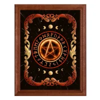 Постер в рамке 17х22см Огненная пентаграмма POSV-0017
