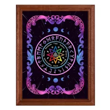 Постер в рамке 17х22см Колесо года POSV-0018