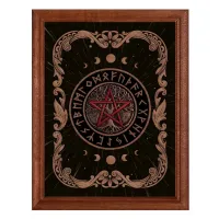 Постер в рамке 17х22см Пентаграмма и Дерево жизни POSV-0021