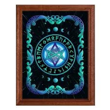 Постер в рамке 17х22см Уникурсальная гексаграмма POSV-0024