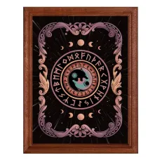 Постер в рамке 17х22см Волки Инь-Ян POSV-0025