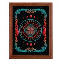 Постер в рамке 17х22см Крест викингов POSV-0026