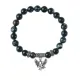 Браслет Орел (защита, сила, победа), Черный агат BSP-24-24