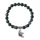Браслет Дракон (удача, могущество, успех), Черный агат BSP-24-25