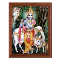 Постер в рамке 17х22см Кришна POSV-0096