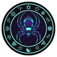 Коврик для мыши Паук, d.20см KM0006