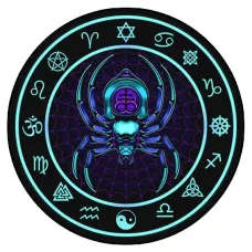 Коврик для мыши Паук, d.20см KM0006