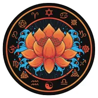 Коврик для мыши Лотос, d.20см KM0009