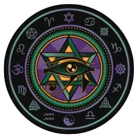 Коврик для мыши Глаз Гора, d.20см KM0013