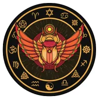 Коврик для мыши Скарабей, d.20см KM0018