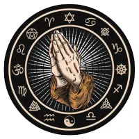 Коврик для мыши Молитва, d.20см KM0022