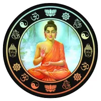 Коврик для мыши Будда, d.20см KM0077