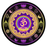 Коврик для мыши Ом, d.20см KM0082