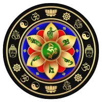 Коврик для мыши Ом Мани Падме Хум, d.20см KM0084