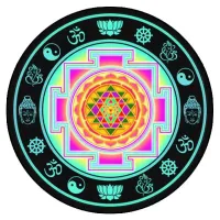 Коврик для мыши Шри-янтра, d.20см KM0085