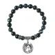 Браслет Подкова (счастье), Черный агат BSP-24-31