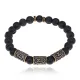 Рунический браслет Защита от сглаза, порчи, зла, лава + шунгит BSRL2-026