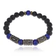 Рунический браслет Нейтрализация негатива, лава + лазурит BSRL2-030