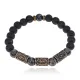 Рунический браслет Солнечный щит, лава + лабрадор BSRL2-045