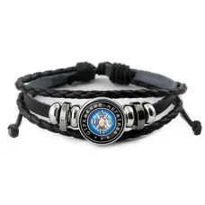 Кожаный браслет Отражение негатива BSK-0003