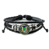 Кожаный браслет На счастье и удачу BSK-0011