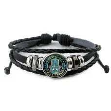 Кожаный браслет Stop сглаз BSK-0016