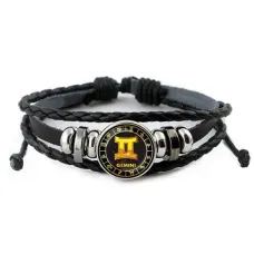 Кожаный браслет Знаки Зодиака - Близнецы BSK-0026