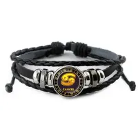 Кожаный браслет Знаки Зодиака - Рак BSK-0027