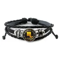 Кожаный браслет Знаки Зодиака - Скорпион BSK-0031