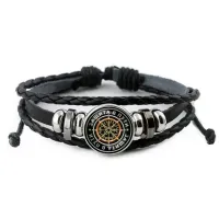 Кожаный браслет Защита в пути BSK-0044