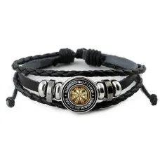 Кожаный браслет Колесо Фортуны BSK-0050