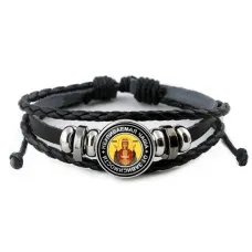 Кожаный браслет Пресвятая Богородица (Неупиваемая Чаша) BSK-0097