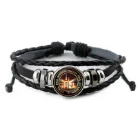Кожаный браслет Семь раз отпей, один раз отъешь BSK-0130