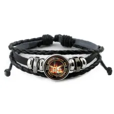Кожаный браслет Семь раз отпей, один раз отъешь BSK-0130