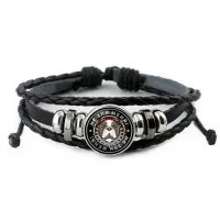 Кожаный браслет Не зли меня BSK-0138