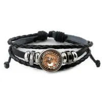 Кожаный браслет Скучаю, когда тебя нет рядом BSK-0159