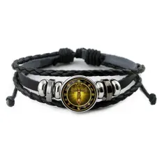 Кожаный браслет Клинок Анкх BSK-0206