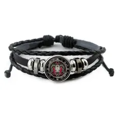 Кожаный браслет Череп козла BSK-0210