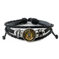 Кожаный браслет Анубис BSK-0220
