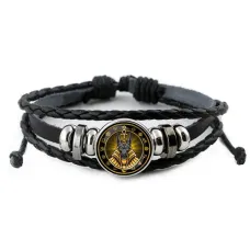 Кожаный браслет Анубис BSK-0220