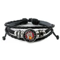 Кожаный браслет Манеки-Неко BSK-0249