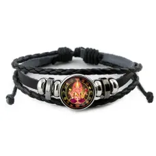 Кожаный браслет Ганеша BSK-0253