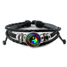 Кожаный браслет Инь-Ян BSK-0267