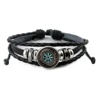 Кожаный браслет Вегвизир BSK-0269